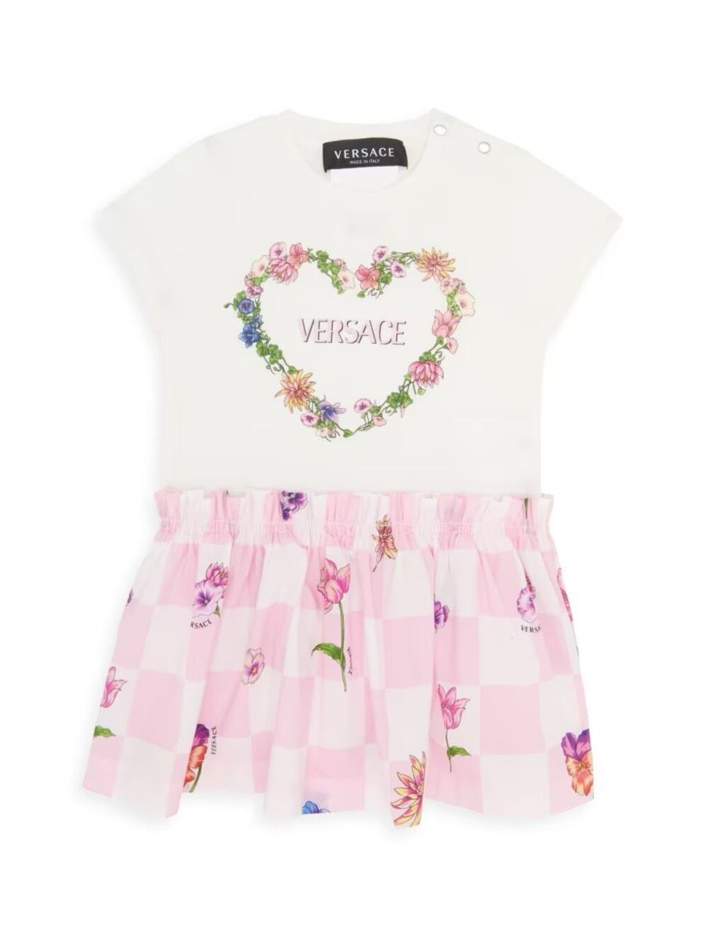 Versace Baby Girl's Floral Logo T-Shirt Dress